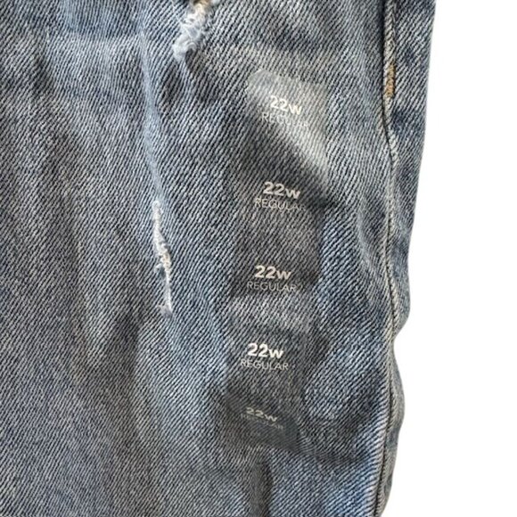 COPY - Maurices Womens Distressed Blue Denim Cheeky Taper Ankle 22W Regular Str… - Picture 5 of 13